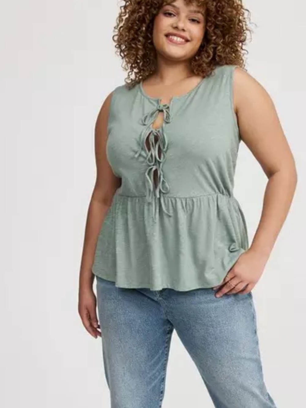 Torrid Front-Tie Peplum Tank plus size NwT size 1 x